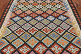 SUPER SALE Reversible Kilim Flat Weave Wool On Wool Rug - 5' 4" X 6' 4"