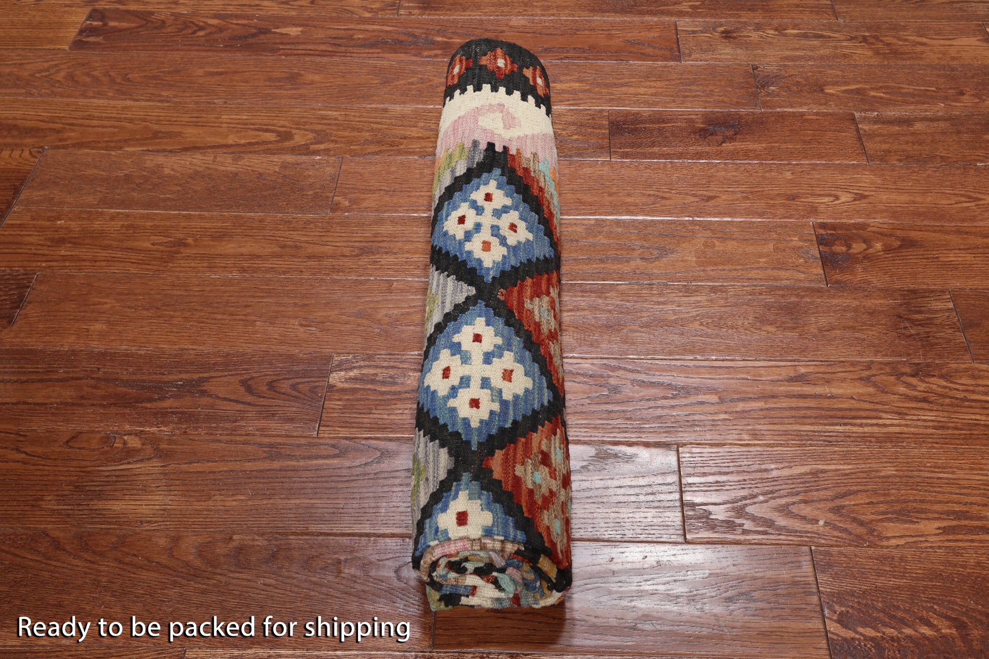SUPER SALE Reversible Kilim Flat Weave Wool On Wool Rug - 5' 4" X 6' 4"
