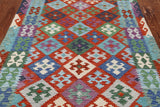 SUPER SALE Reversible Kilim Flat Weave Wool On Wool Rug - 5' 4" X 6' 5"