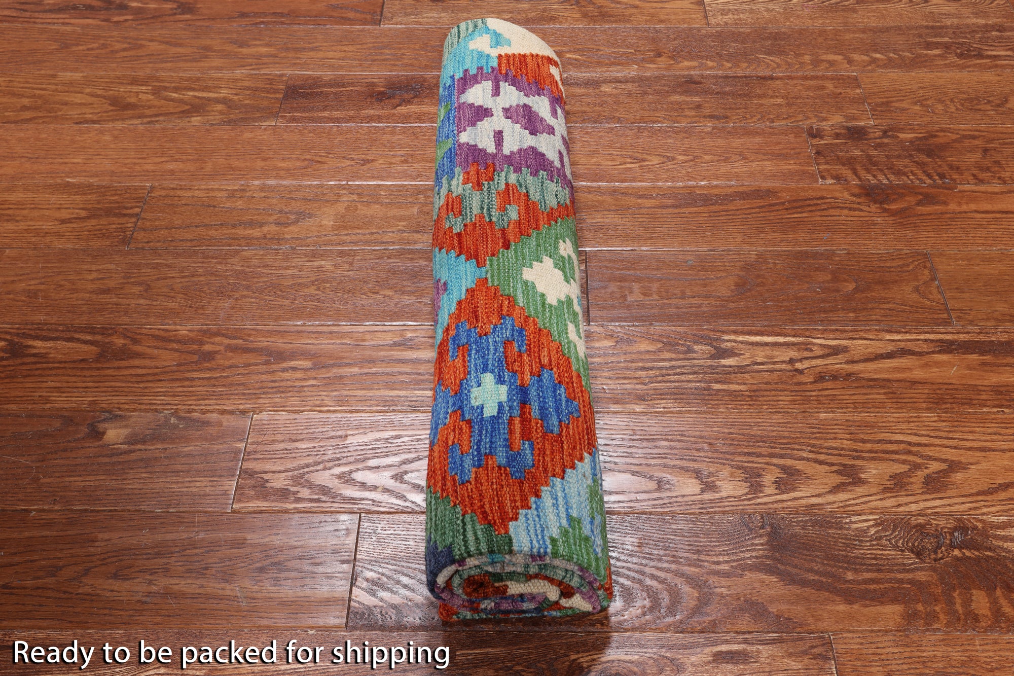 SUPER SALE Reversible Kilim Flat Weave Wool On Wool Rug - 5' 4" X 6' 5"