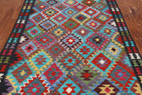 SUPER SALE Reversible Kilim Flat Weave Wool On Wool Rug - 4' 9" X 6' 6"