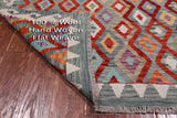 SUPER SALE Reversible Kilim Flat Weave Wool On Wool Rug - 5' 1" X 6' 5"