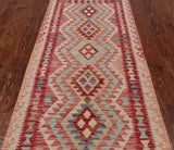 SUPER SALE Reversible Kilim Flat Weave Wool On Wool Runner Rug - 2' 9" X 6' 6"