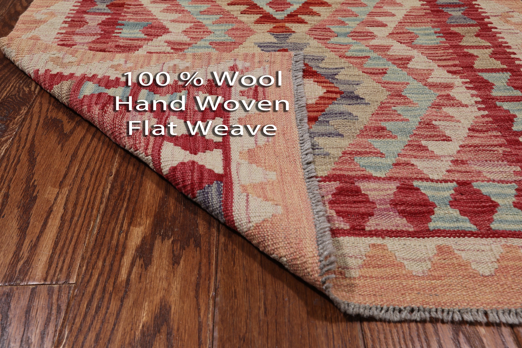 SUPER SALE Reversible Kilim Flat Weave Wool On Wool Runner Rug - 2' 9" X 6' 6"
