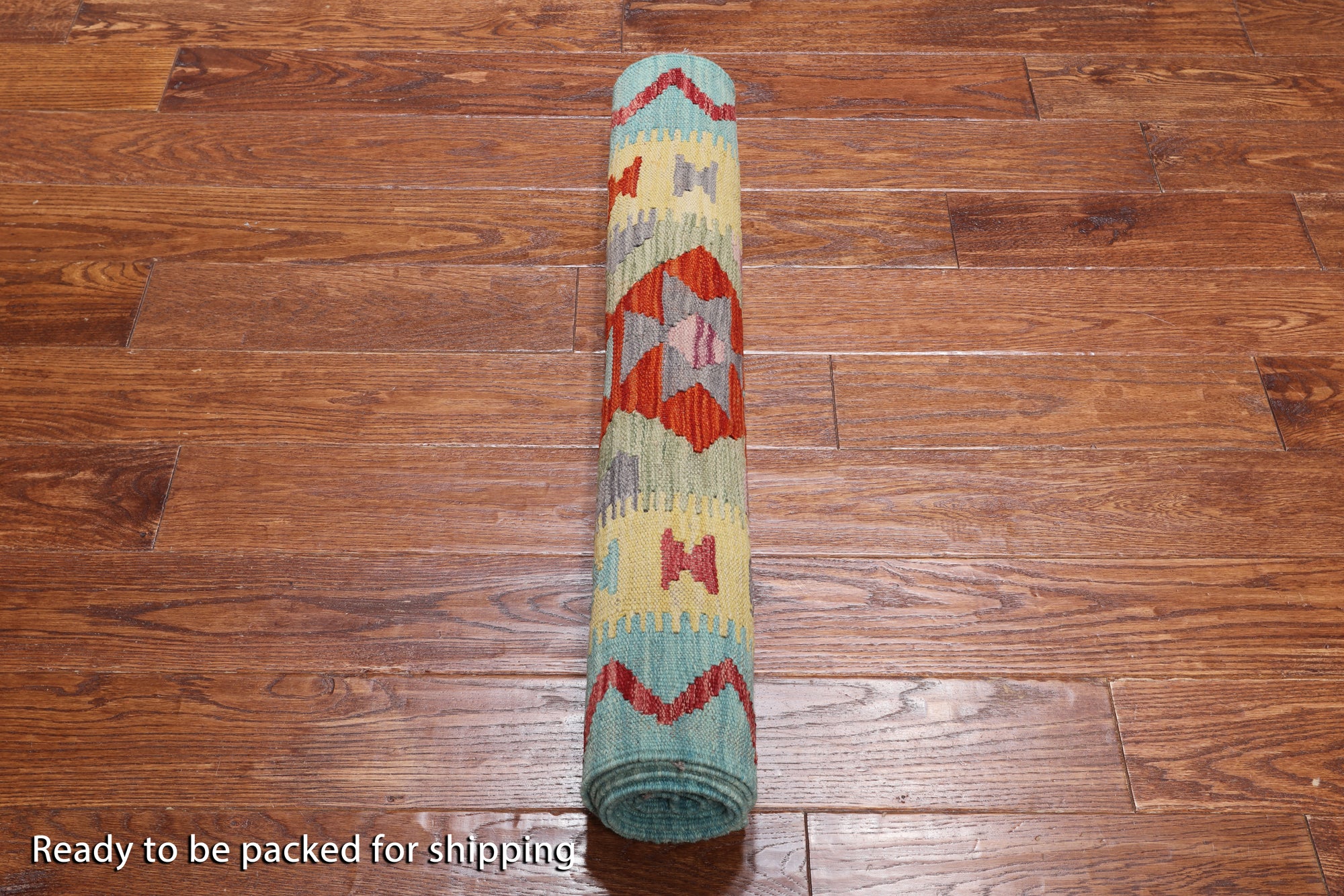 SUPER SALE Reversible Kilim Flat Weave Wool On Wool Rug - 3' 0" X 9' 3"