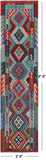 SUPER SALE Reversible Kilim Flat Weave Wool On Wool Runner Rug - 2' 6" X 9' 9"