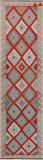 SUPER SALE Reversible Kilim Flat Weave Wool On Wool Runner Rug - 2' 10" X 9' 10"