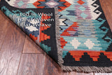 SUPER SALE Reversible Kilim Flat Weave Wool On Wool Runner Rug - 2' 8" X 9' 7"