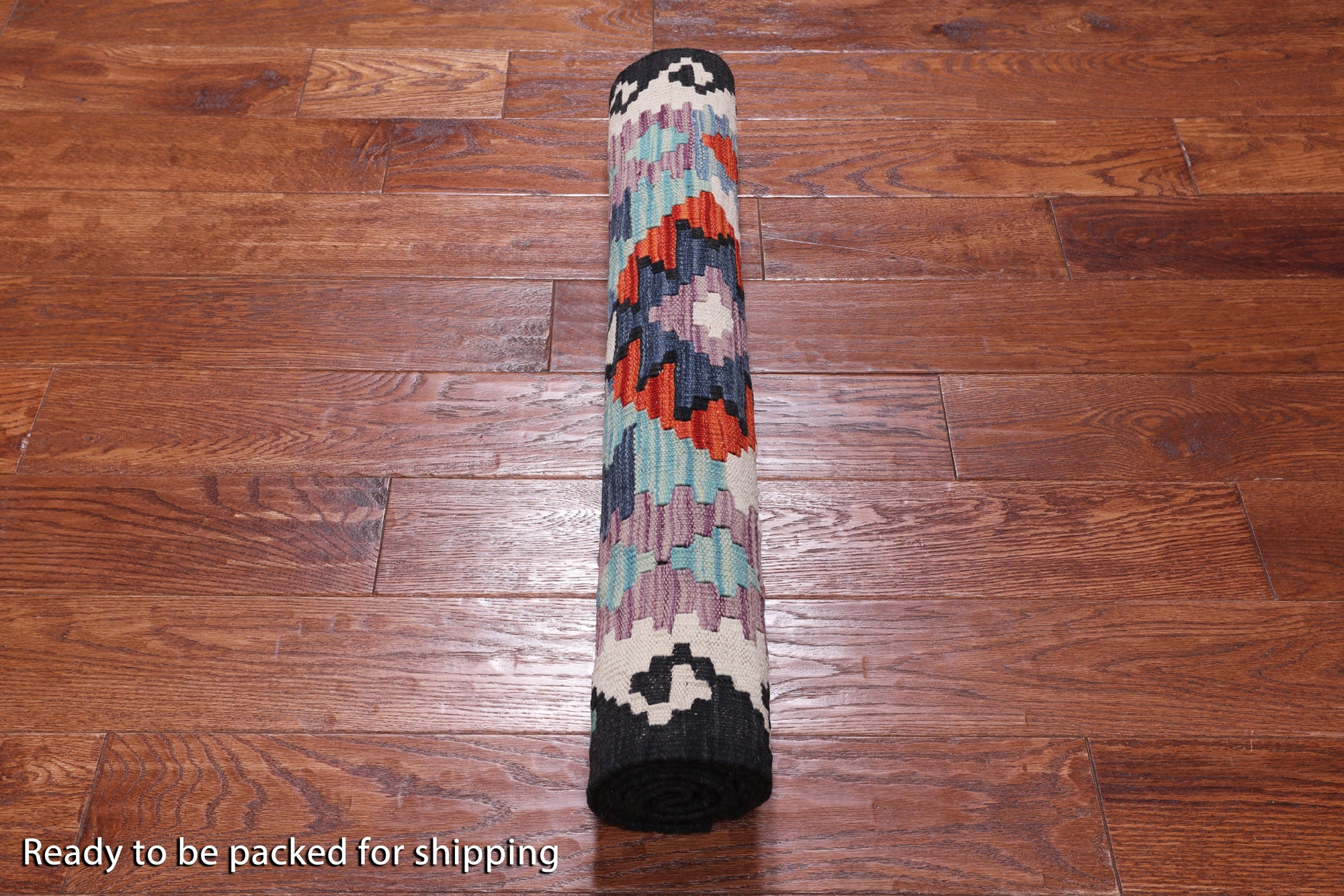 SUPER SALE Reversible Kilim Flat Weave Wool On Wool Runner Rug - 2' 8" X 9' 7"