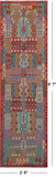 SUPER SALE Reversible Kilim Flat Weave Wool On Wool Runner Rug - 2' 8" X 9' 7"