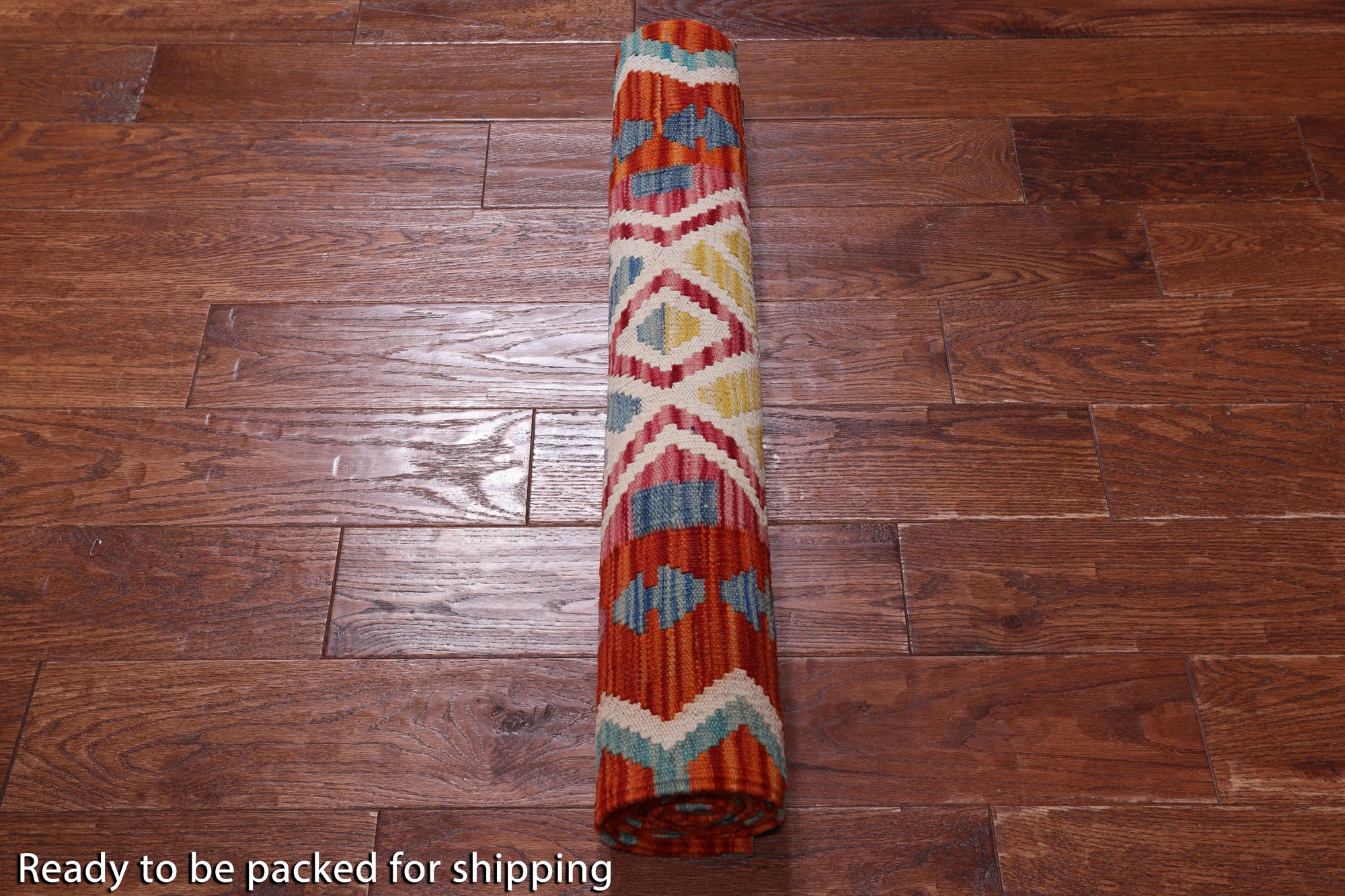 SUPER SALE Reversible Kilim Flat Weave Wool On Wool Runner Rug - 2' 8" X 9' 7"