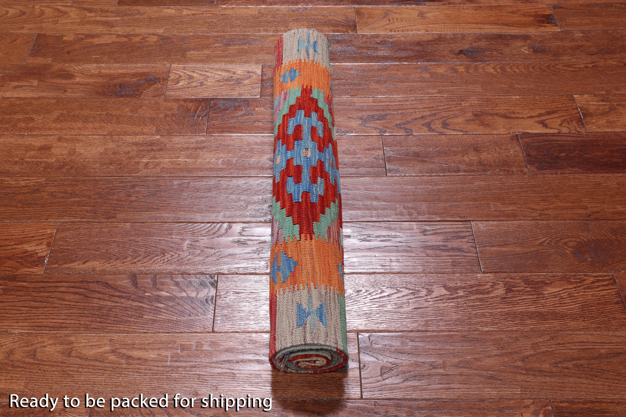 SUPER SALE Reversible Kilim Flat Weave Wool On Wool Runner Rug - 2' 9" X 9' 7"