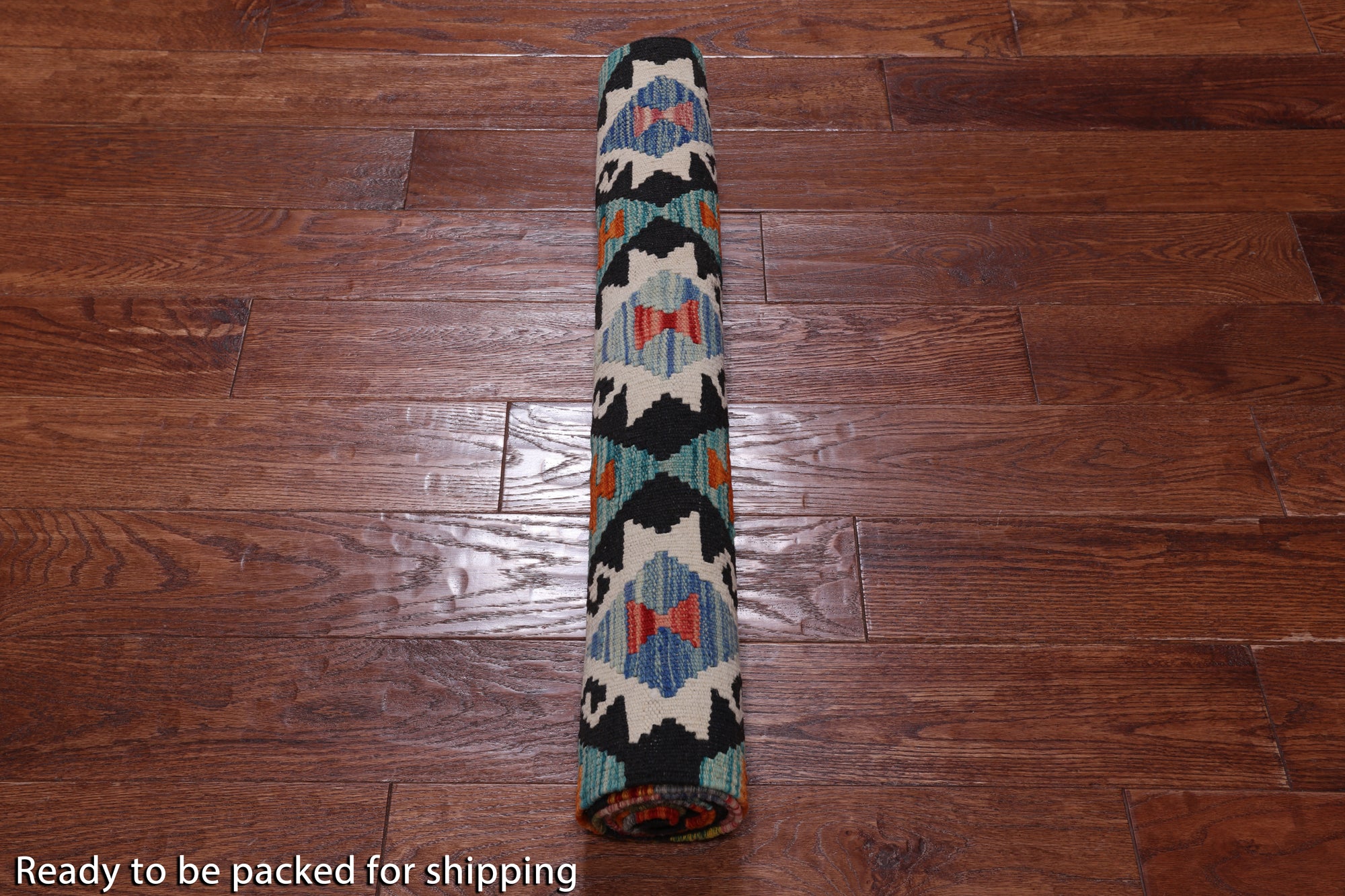 SUPER SALE Reversible Kilim Flat Weave Wool On Wool Runner Rug - 2' 8" X 8' 0"