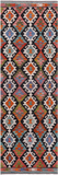SUPER SALE Reversible Kilim Flat Weave Wool On Wool Runner Rug - 2' 8" X 8' 0"