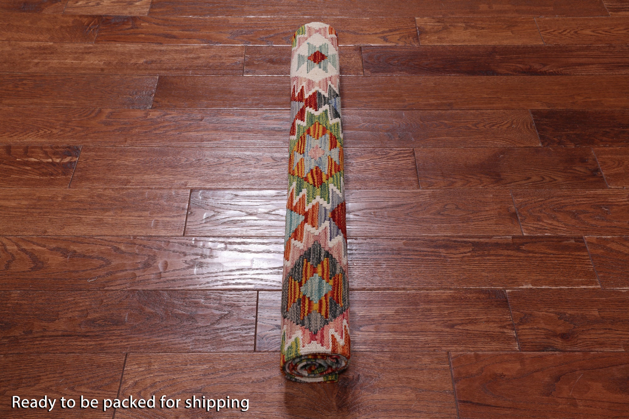 SUPER SALE Reversible Kilim Flat Weave Wool On Wool Runner Rug - 3' 0" X 8' 0"