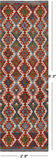 SUPER SALE Reversible Kilim Flat Weave Wool On Wool Runner Rug - 2' 8" X 8' 3"