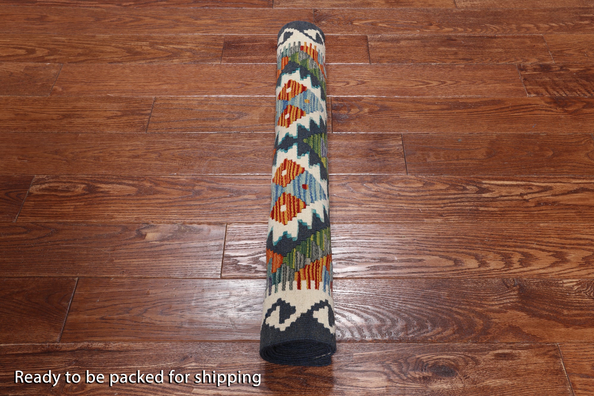 SUPER SALE Reversible Kilim Flat Weave Wool On Wool Runner Rug - 2' 9" X 7' 8"