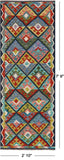 SUPER SALE Reversible Kilim Flat Weave Wool On Wool Runner Rug - 2' 10" X 7' 9"