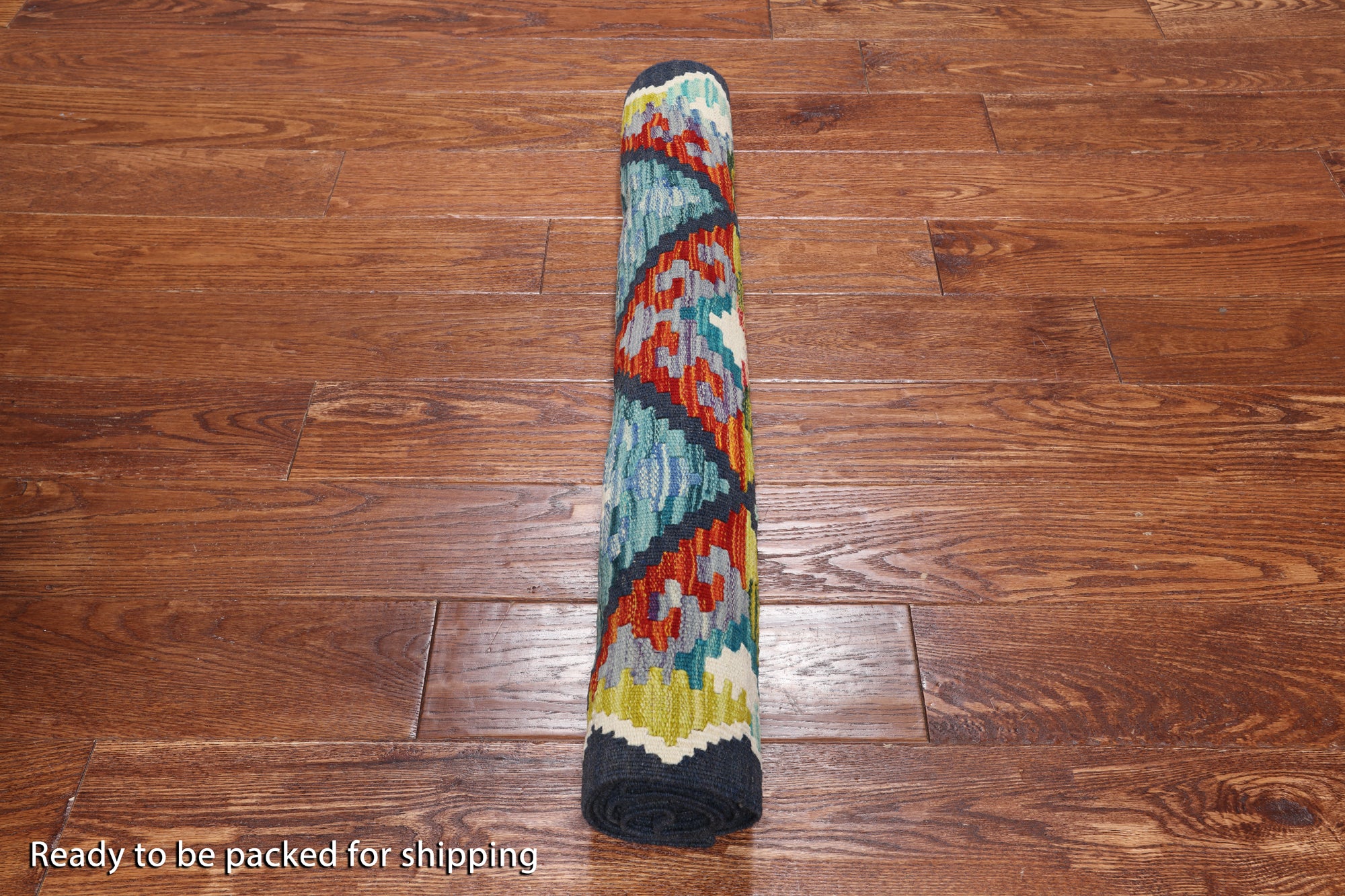 SUPER SALE Reversible Kilim Flat Weave Wool On Wool Runner Rug - 2' 10" X 7' 9"