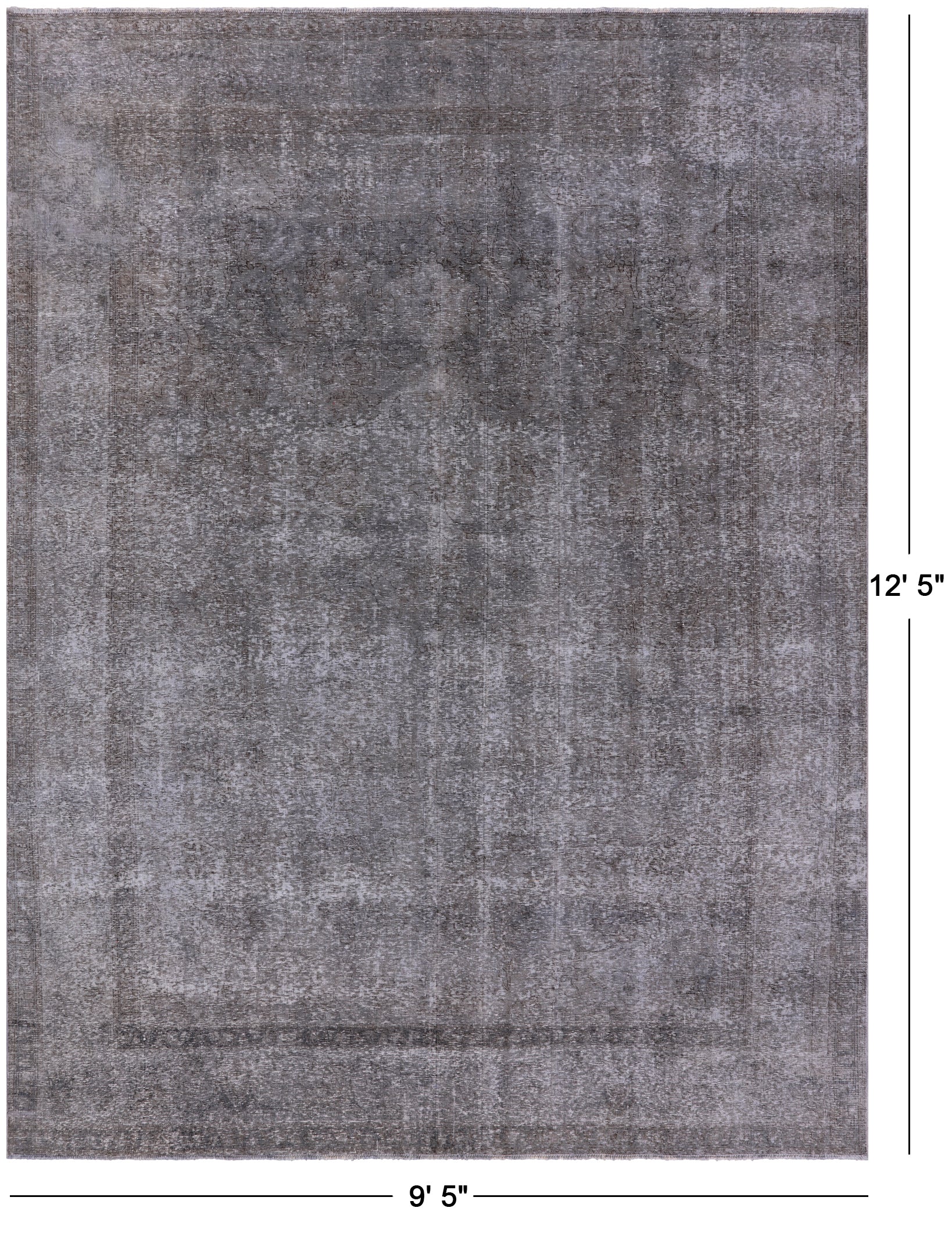 Persian Overdyed Handmade Wool Area Rug - 9' 5" X 12' 5" - Golden Nile