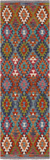 SUPER SALE Reversible Kilim Flat Weave Wool On Wool Runner Rug - 2' 6" X 8' 0"
