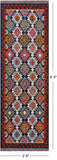 SUPER SALE Reversible Kilim Flat Weave Wool On Wool Rug - 2' 8" X 8' 0"