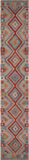 SUPER SALE Reversible Kilim Flat Weave Wool On Wool Runner Rug - 2' 9" X 15' 8"