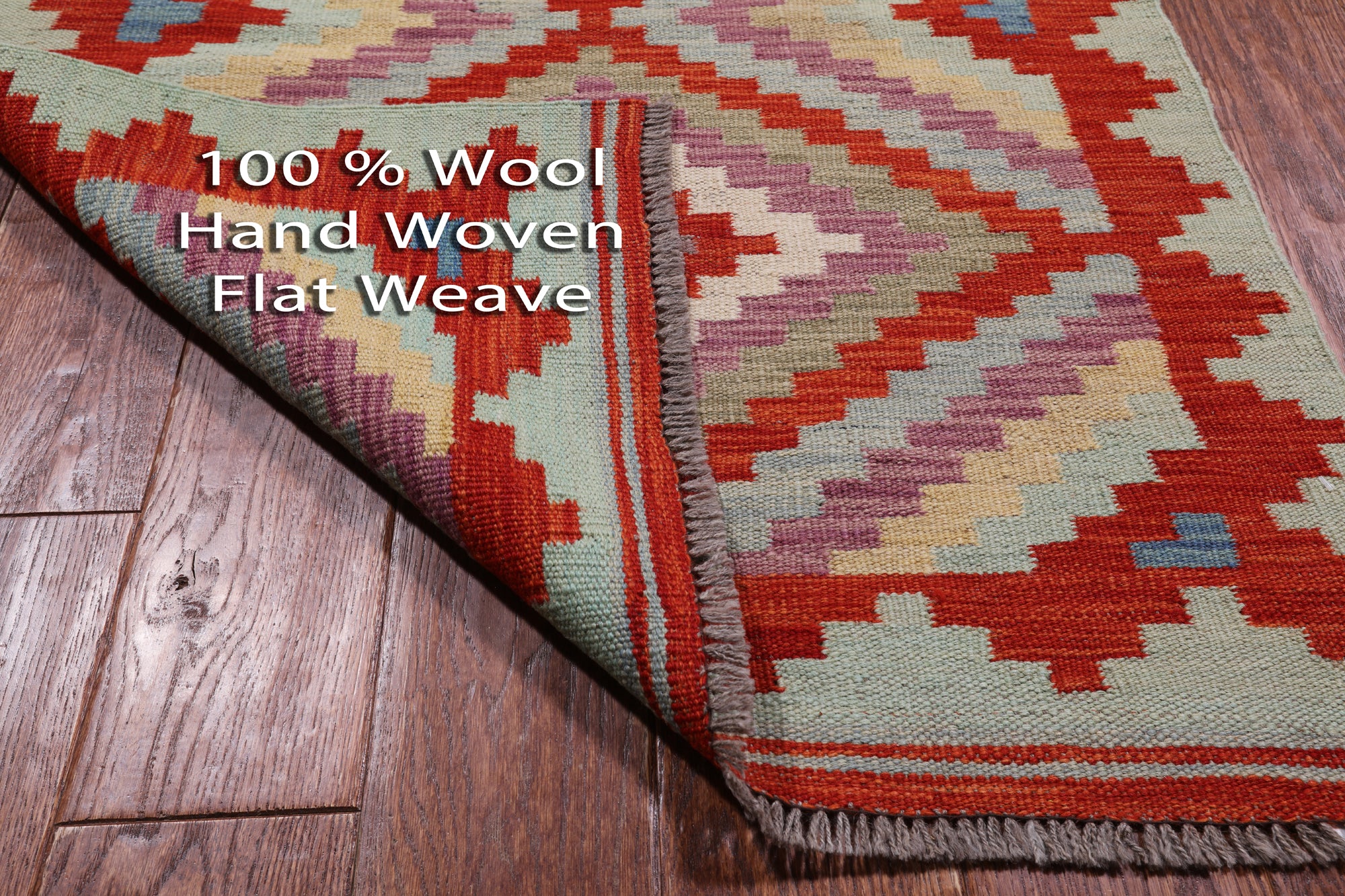 SUPER SALE Reversible Kilim Flat Weave Wool On Wool Runner Rug - 2' 9" X 16' 1"