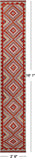 SUPER SALE Reversible Kilim Flat Weave Wool On Wool Runner Rug - 2' 9" X 16' 1"
