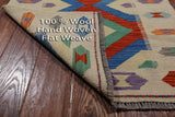 SUPER SALE Reversible Kilim Flat Weave Wool On Wool Runner Rug - 2' 8" X 16' 5"