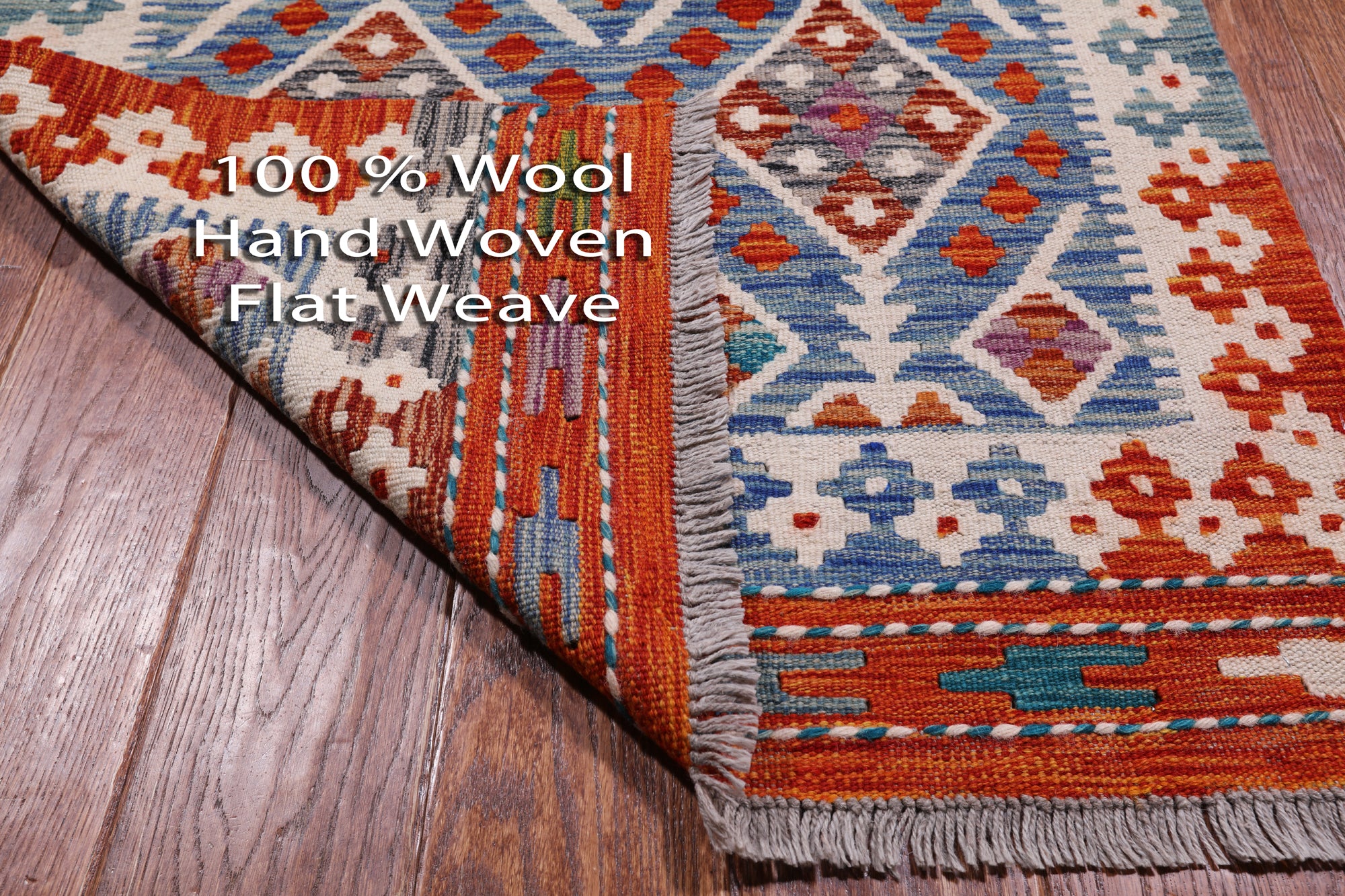 SUPER SALE Reversible Kilim Flat Weave Wool On Wool Runner Rug - 2' 9" X 16' 0"