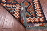 SUPER SALE Reversible Kilim Flat Weave Wool On Wool Runner Rug - 2' 9" X 15' 10"
