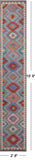 SUPER SALE Reversible Kilim Flat Weave Wool On Wool Runner Rug - 2' 8" X 15' 9"