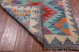 SUPER SALE Reversible Kilim Flat Weave Wool On Wool Runner Rug - 2' 8" X 15' 9"