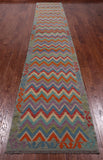 SUPER SALE Reversible Kilim Flat Weave Wool On Wool Runner Rug - 2' 10" X 15' 8"