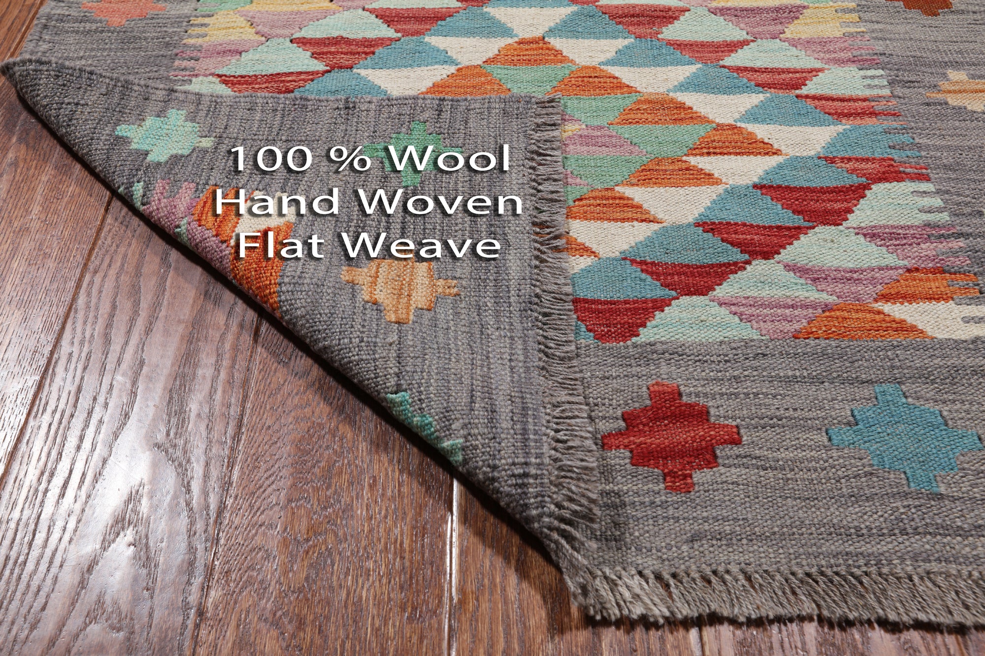 SUPER SALE Reversible Kilim Flat Weave Wool On Wool Runner Rug - 2' 9" X 15' 11"
