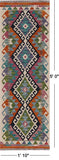 SUPER SALE Reversible Kilim Flat Weave Wool On Wool Runner Rug - 1' 10" X 5' 0"
