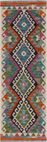 SUPER SALE Reversible Kilim Flat Weave Wool On Wool Runner Rug - 1' 10" X 5' 0"