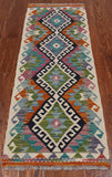 SUPER SALE Reversible Kilim Flat Weave Wool On Wool Runner Rug - 1' 10" X 5' 0"
