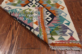 SUPER SALE Reversible Kilim Flat Weave Wool On Wool Runner Rug - 1' 10" X 5' 0"