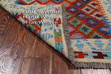 SUPER SALE Reversible Kilim Flat Weave Wool On Wool Runner Rug - 2' 9" X 9' 8"