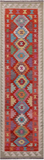 SUPER SALE Reversible Kilim Flat Weave Wool On Wool Runner Rug - 2' 9" X 9' 8"
