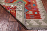 SUPER SALE Reversible Kilim Flat Weave Wool On Wool Runner Rug - 2' 9" X 9' 8"