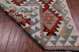 SUPER SALE Reversible Kilim Flat Weave Wool On Wool Runner Rug - 2' 7" X 13' 5"