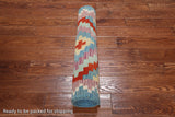 SUPER SALE Reversible Kilim Flat Weave Wool On Wool Runner Rug - 2' 8" X 14' 0"