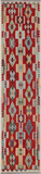 SUPER SALE Reversible Kilim Flat Weave Wool On Wool Runner Rug - 2' 10" X 12' 8"