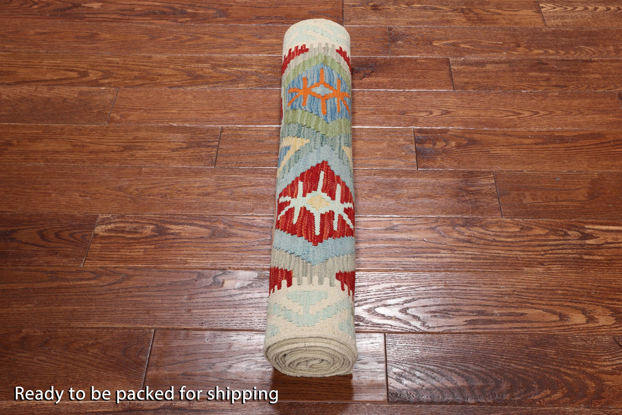 SUPER SALE Reversible Kilim Flat Weave Wool On Wool Runner Rug - 2' 9" X 12' 10"