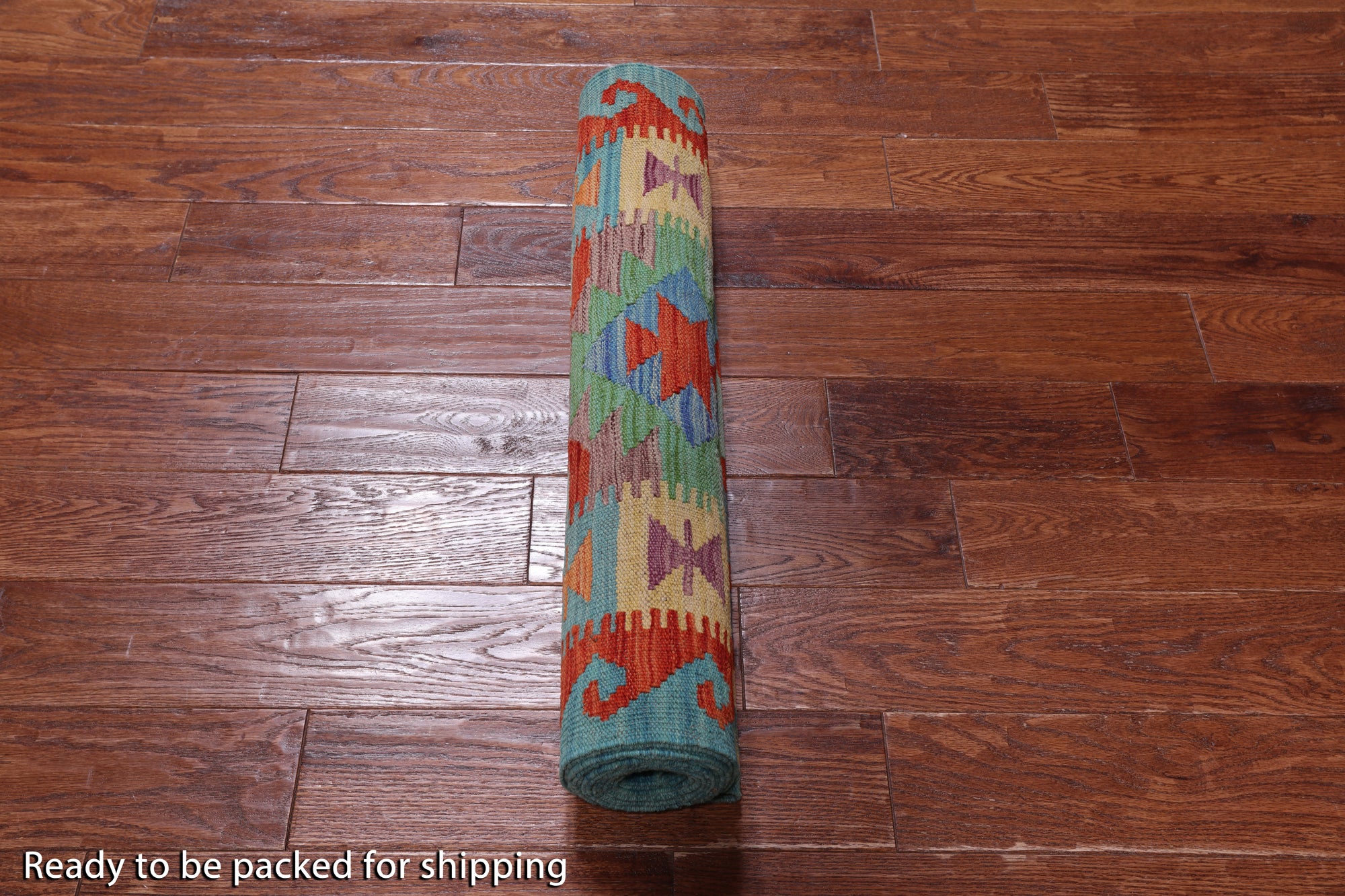 SUPER SALE Reversible Kilim Flat Weave Wool On Wool Runner Rug - 2' 8" X 12' 10"
