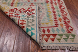 SUPER SALE Reversible Kilim Flat Weave Wool On Wool Runner Rug - 2' 7" X 12' 10"