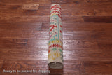 SUPER SALE Reversible Kilim Flat Weave Wool On Wool Runner Rug - 2' 7" X 12' 10"